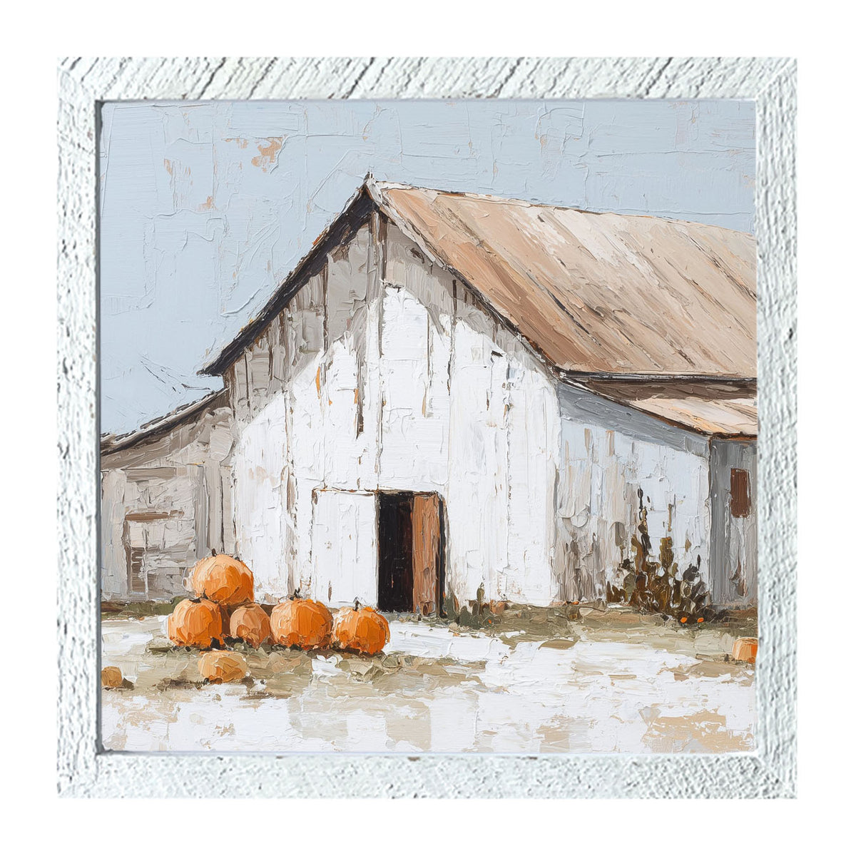 Barn with Pumpkins - Framed Art