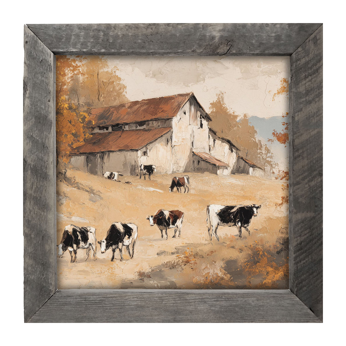 Cows in the Autumn - Framed Art
