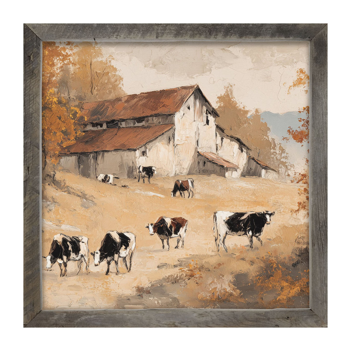 Cows in the Autumn - Framed Art