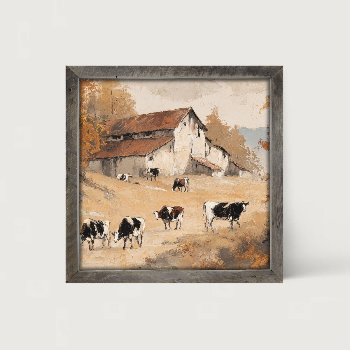 Cows in the Autumn - Framed Art