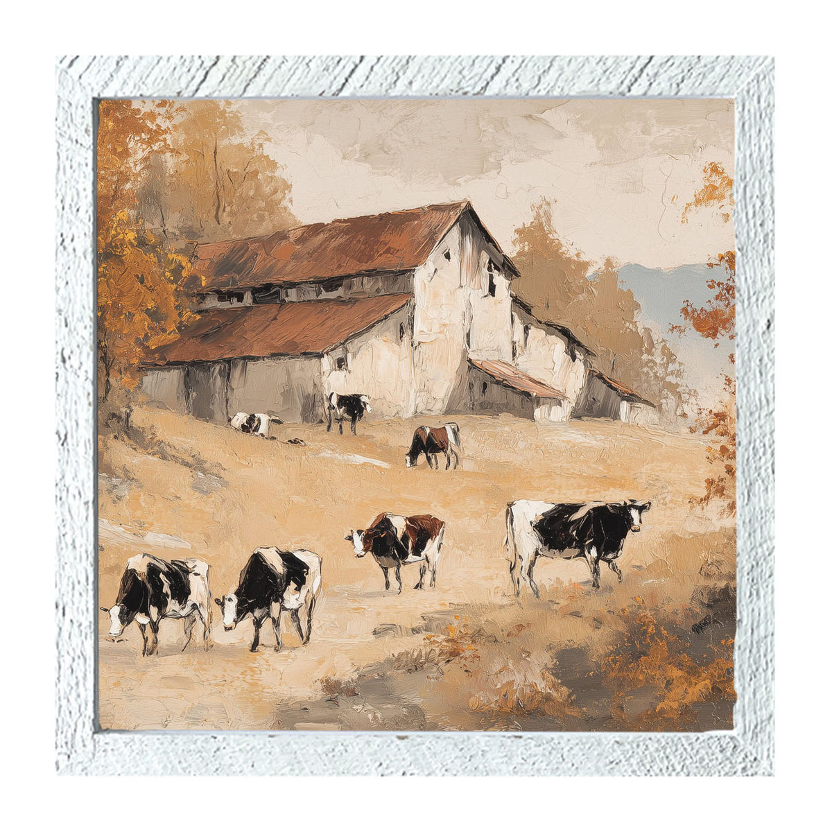 Cows in the Autumn - Framed Art