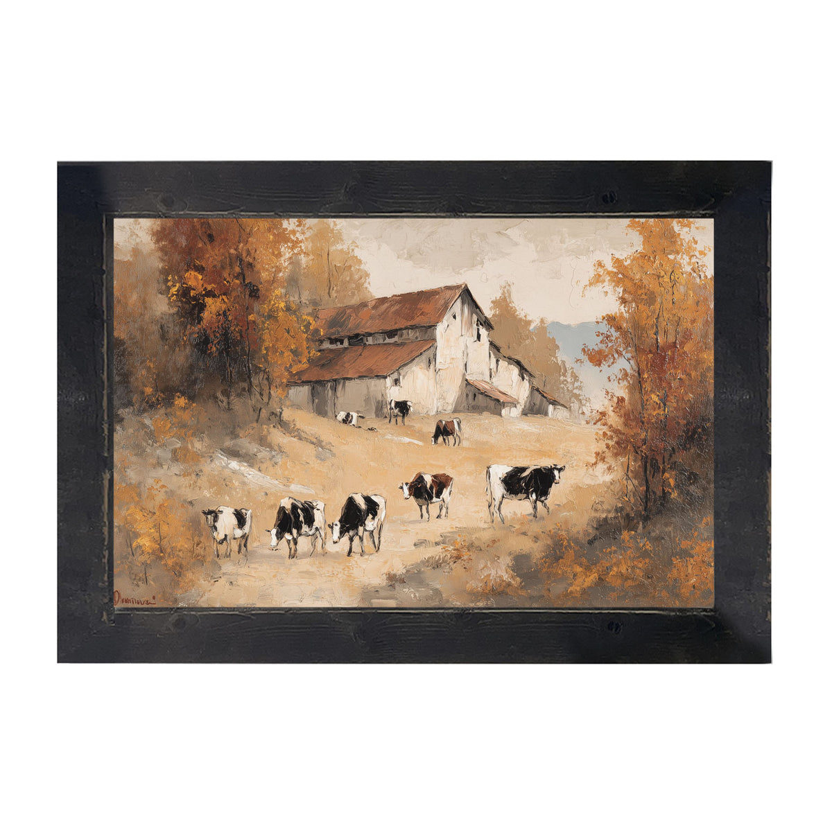 Cows in the Autumn - Framed Art