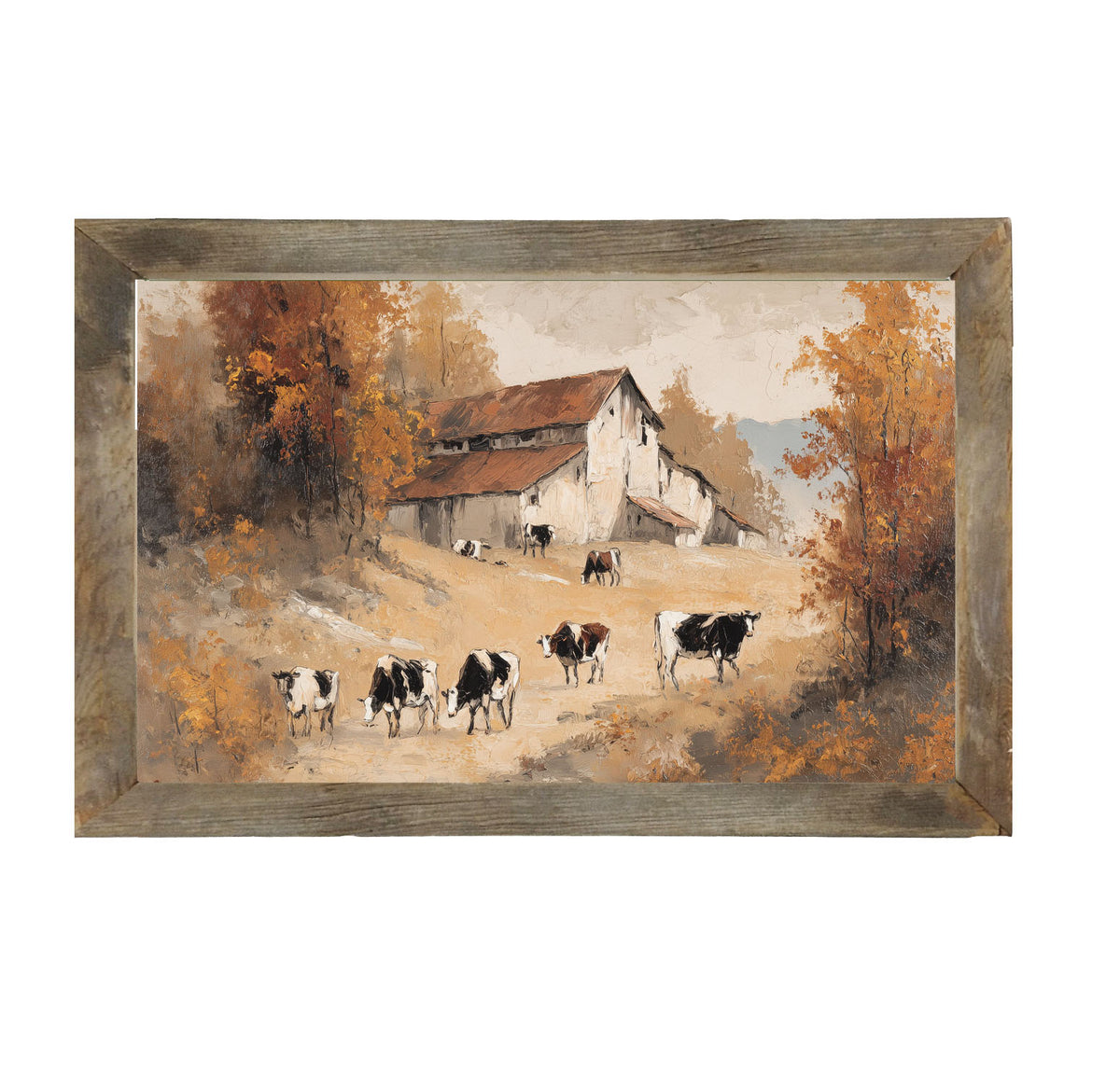 Cows in the Autumn - Framed Art