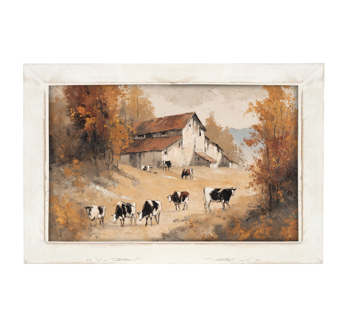 Cows in the Autumn - Framed Art