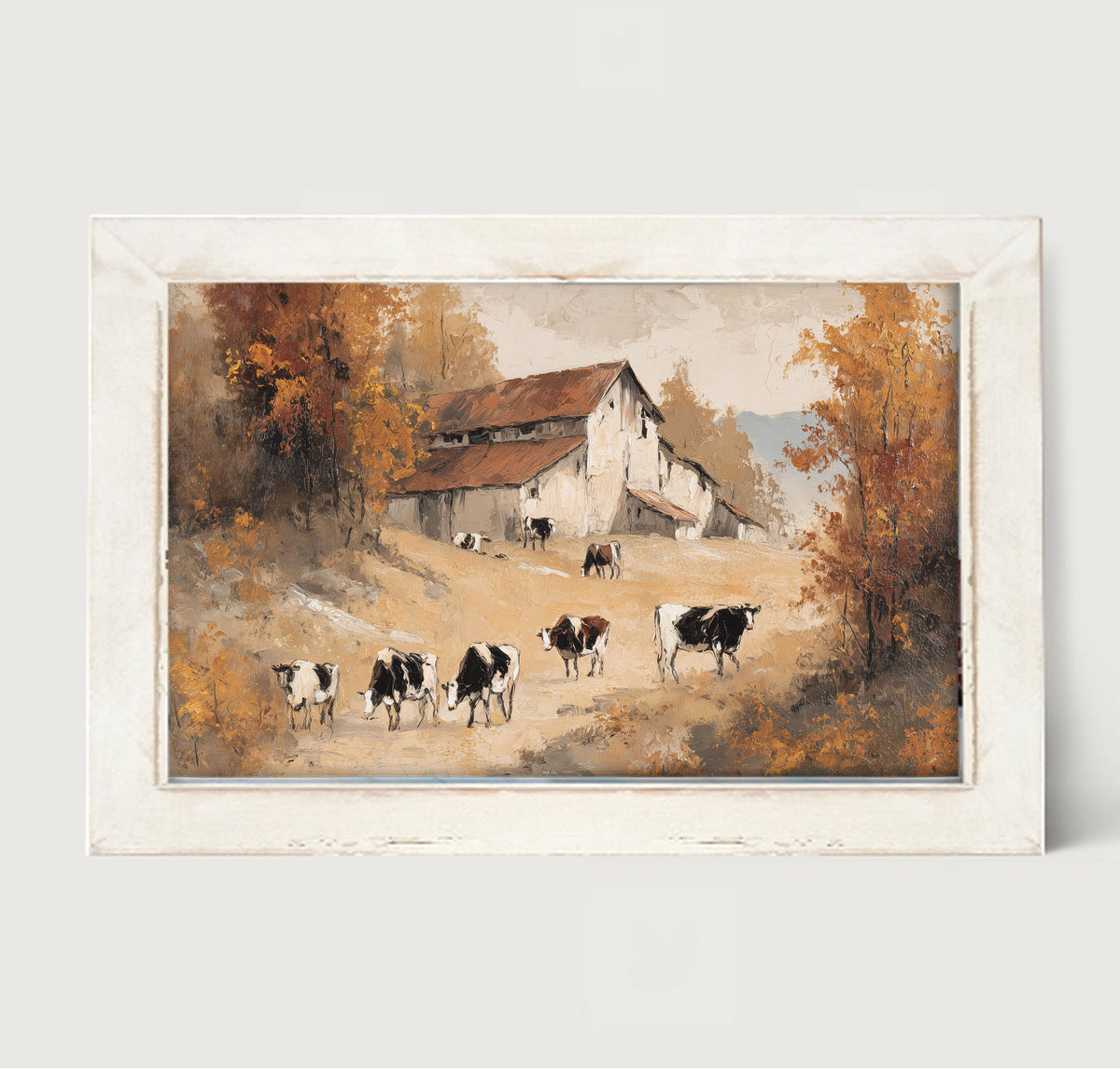 Cows in the Autumn - Framed Art