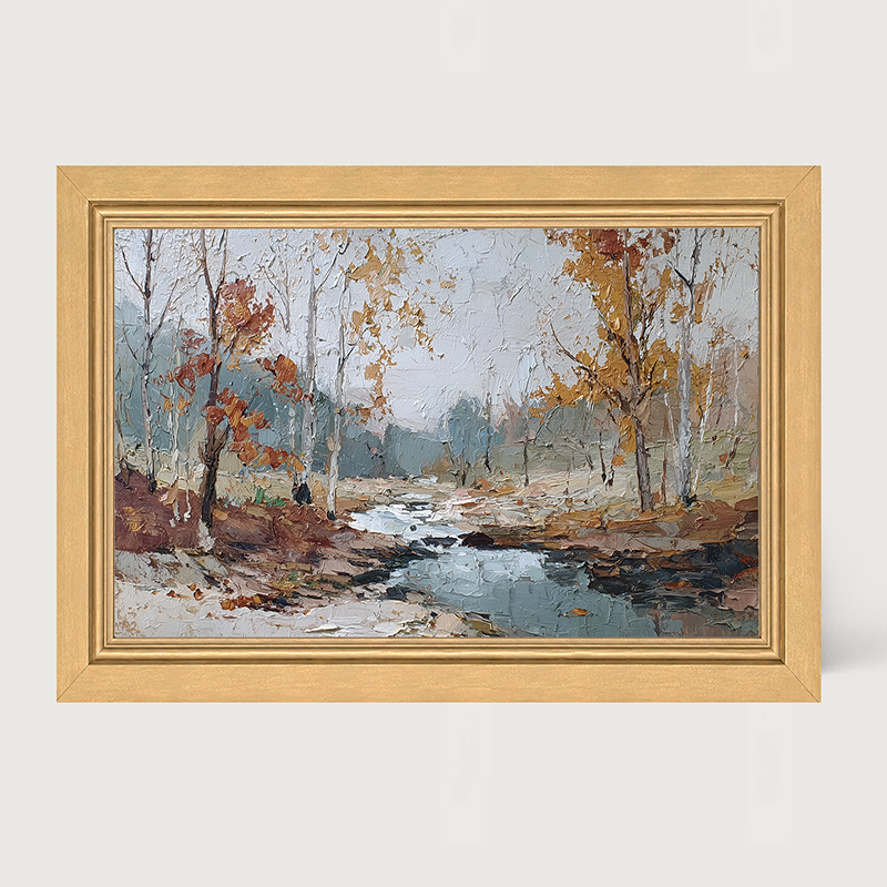 Autumn Country - Muggy Morning - Framed Art