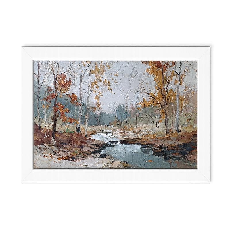 Autumn Country - Muggy Morning - Framed Art