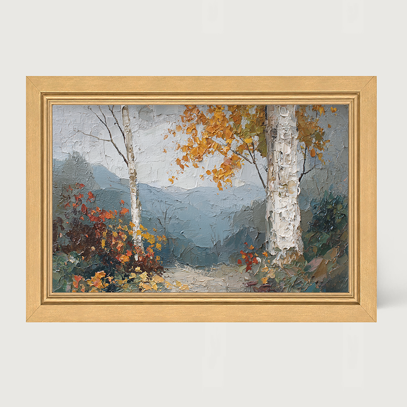 Autumn Country - Mountain View - Framed Art