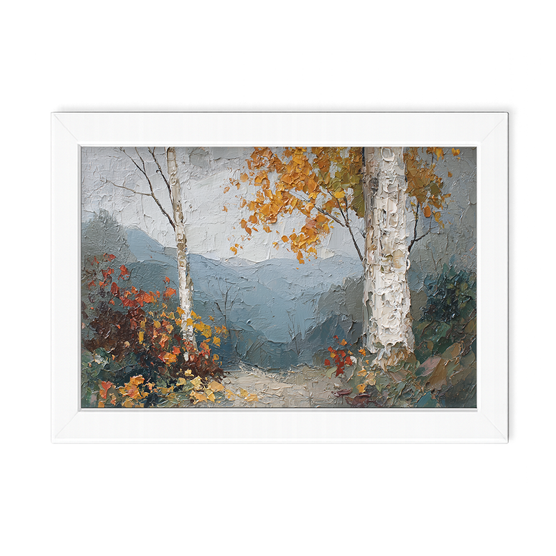 Autumn Country - Mountain View - Framed Art