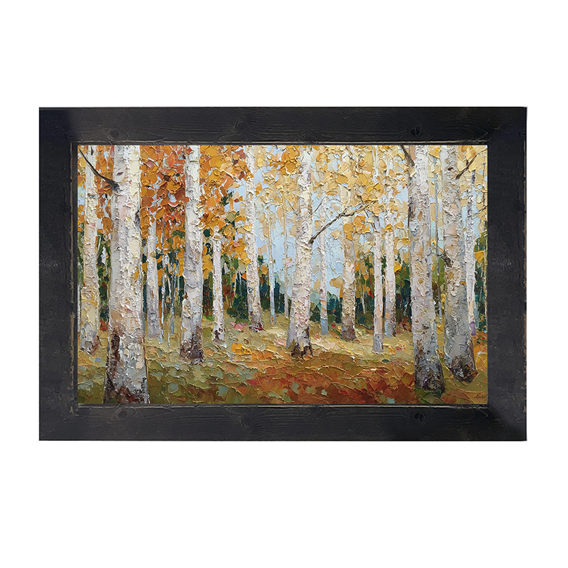 Autumn Country - Golden Trees - Framed Art