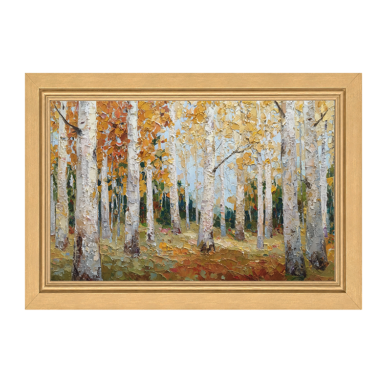 Autumn Country - Golden Trees - Framed Art