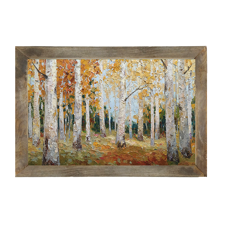 Autumn Country - Golden Trees - Framed Art