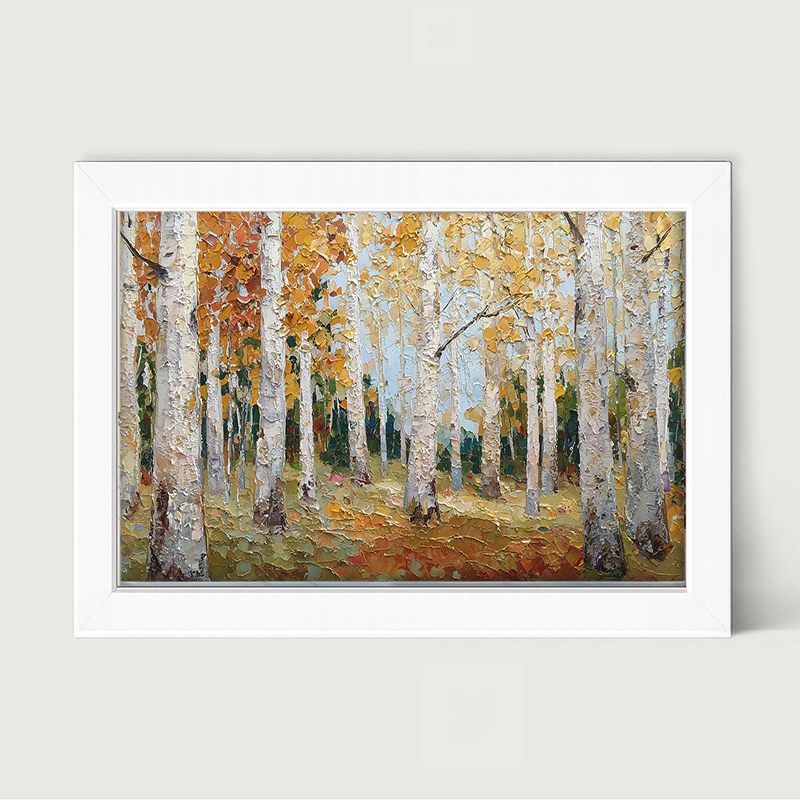 Autumn Country - Golden Trees - Framed Art