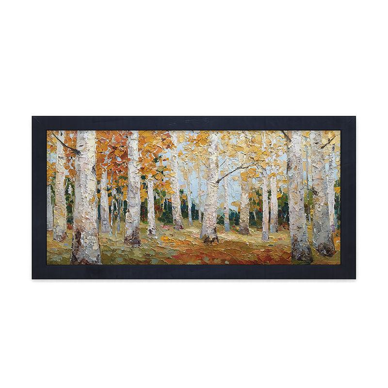 Autumn Country - Golden Trees - Framed Art