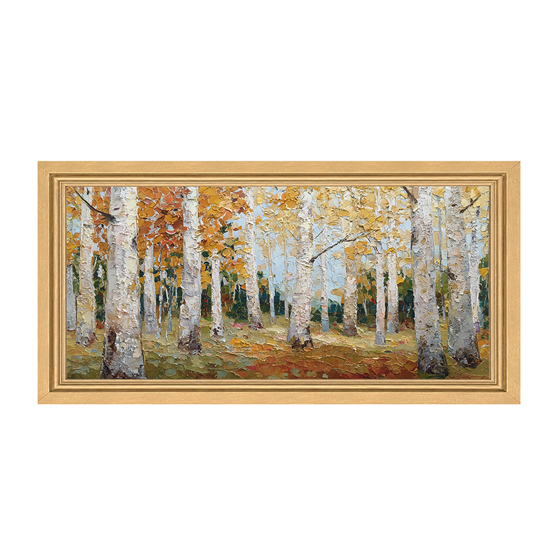 Autumn Country - Golden Trees - Framed Art