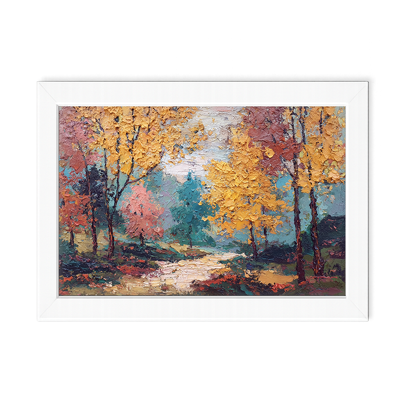 Autumn Country - Forest Path - Framed Art