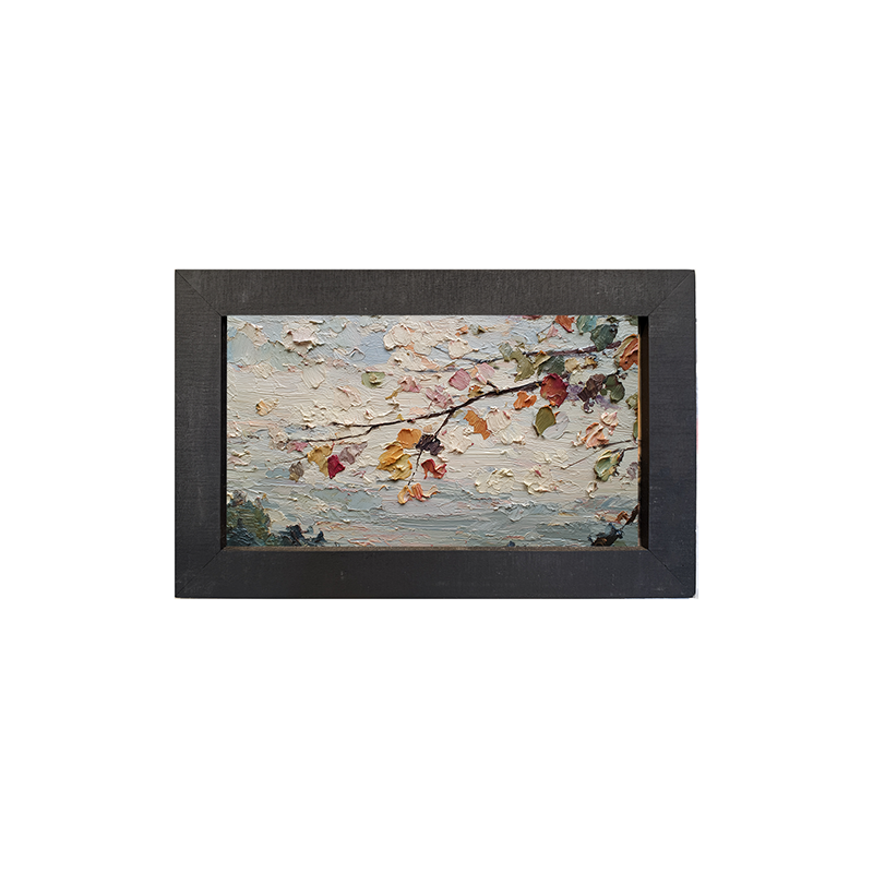 Autumn Country - Leaves on Branch - Framed Art