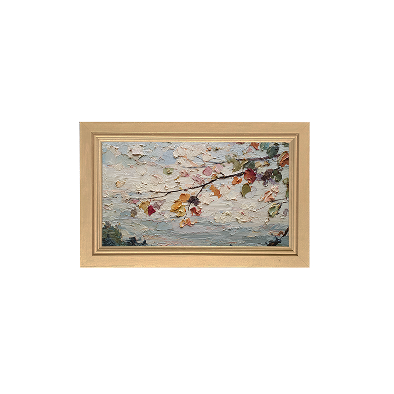Autumn Country - Leaves on Branch - Framed Art