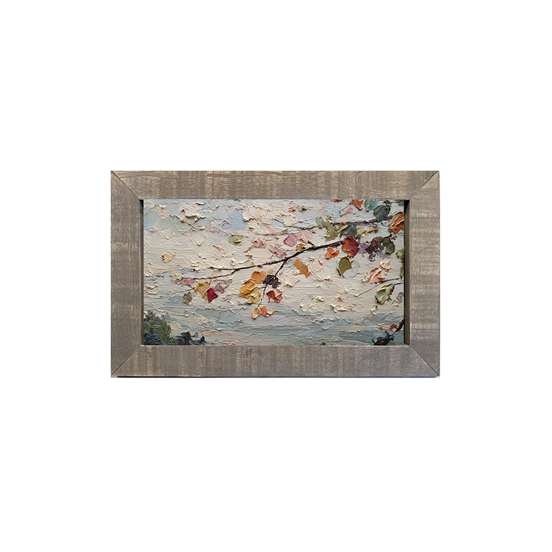 Autumn Country - Leaves on Branch - Framed Art