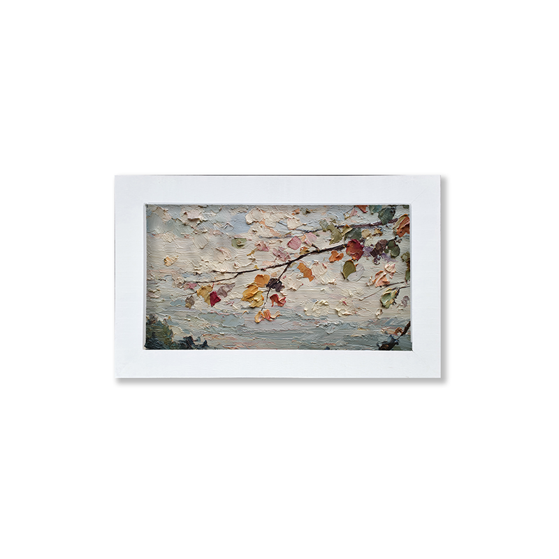 Autumn Country - Leaves on Branch - Framed Art