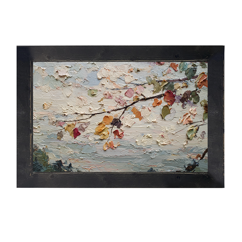 Autumn Country - Leaves on Branch - Framed Art