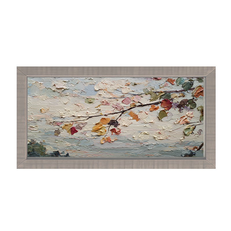Autumn Country - Leaves on Branch - Framed Art