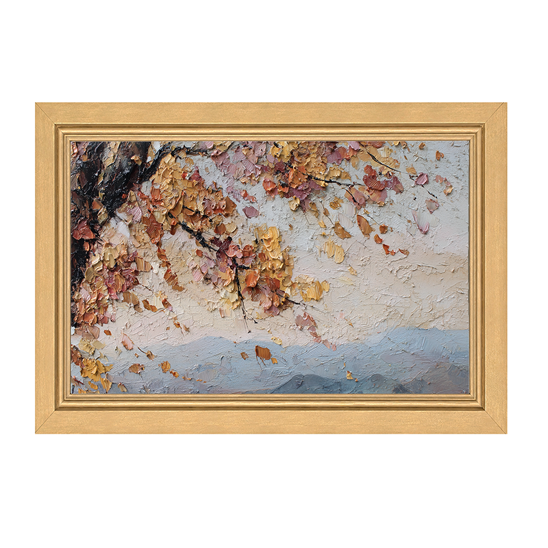 Autumn Country - Mountains in the Distance - Framed Art