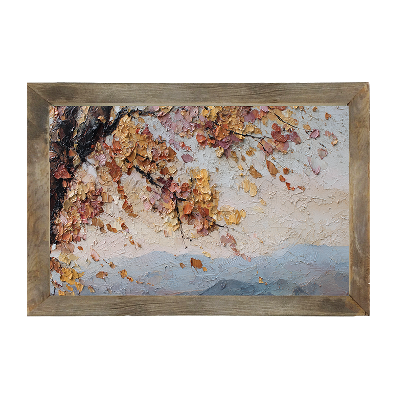 Autumn Country - Mountains in the Distance - Framed Art