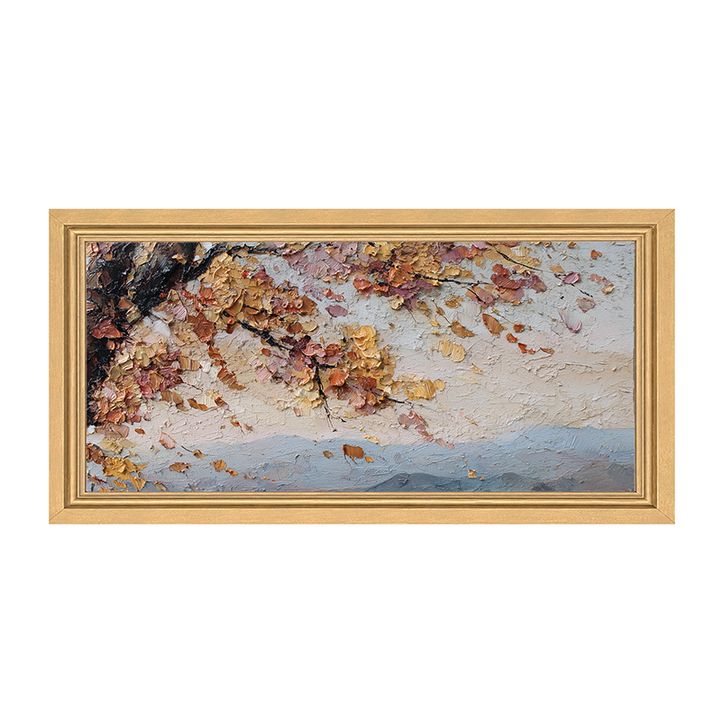 Autumn Country - Mountains in the Distance - Framed Art