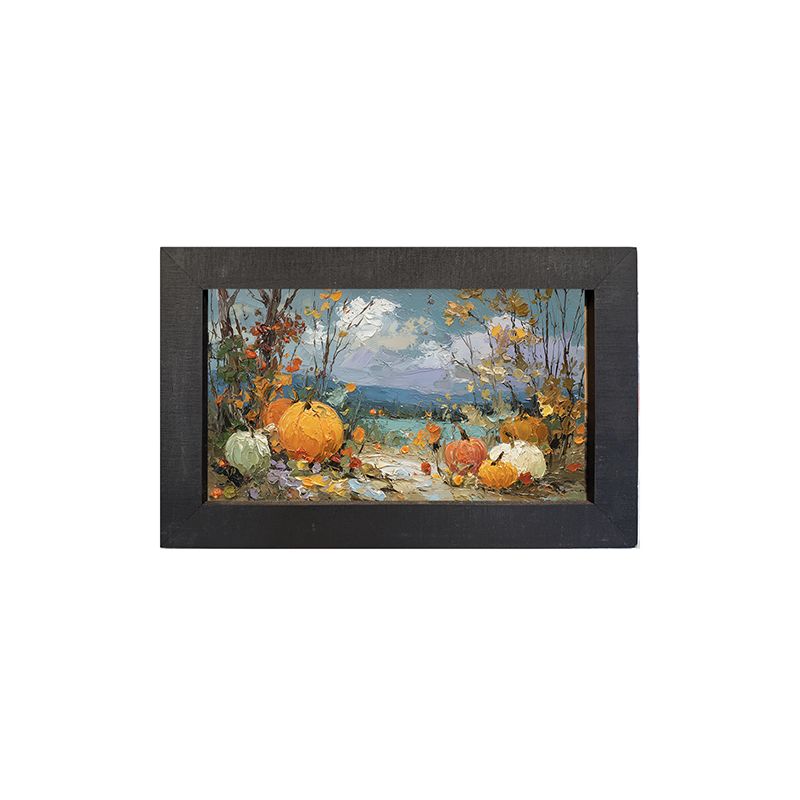 Pumpkin Country - Path with Pumpkins - Framed Art