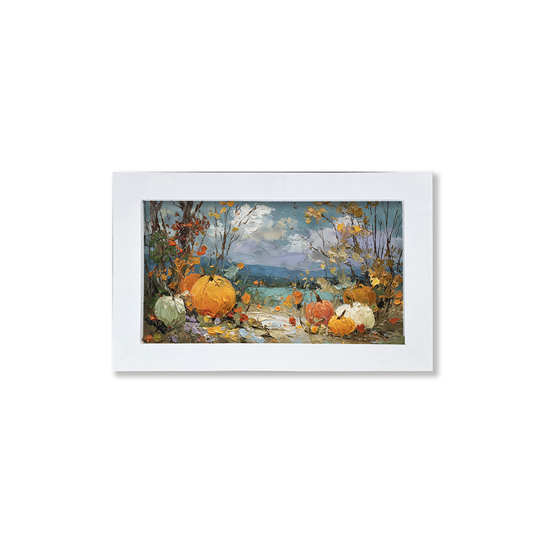 Pumpkin Country - Path with Pumpkins - Framed Art