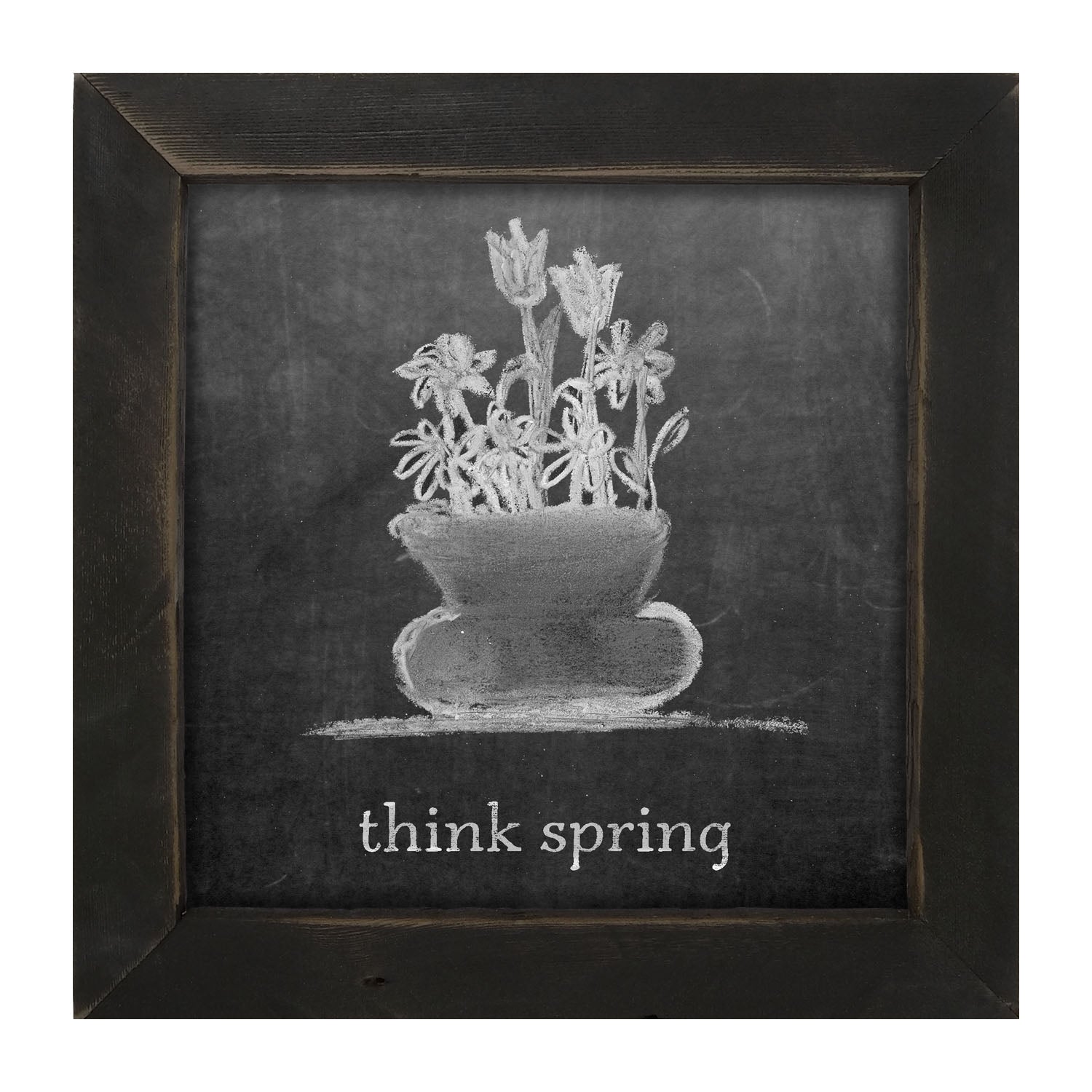 Chalk Think Spring - Framed art