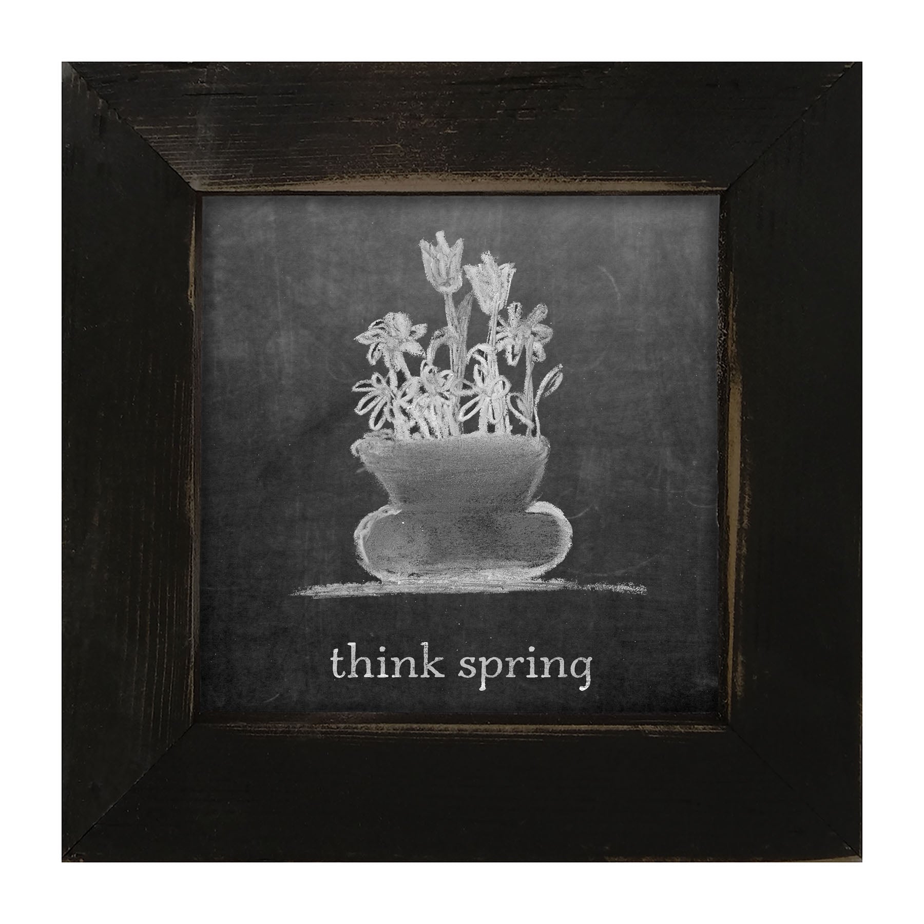 Chalk Think Spring - Framed art