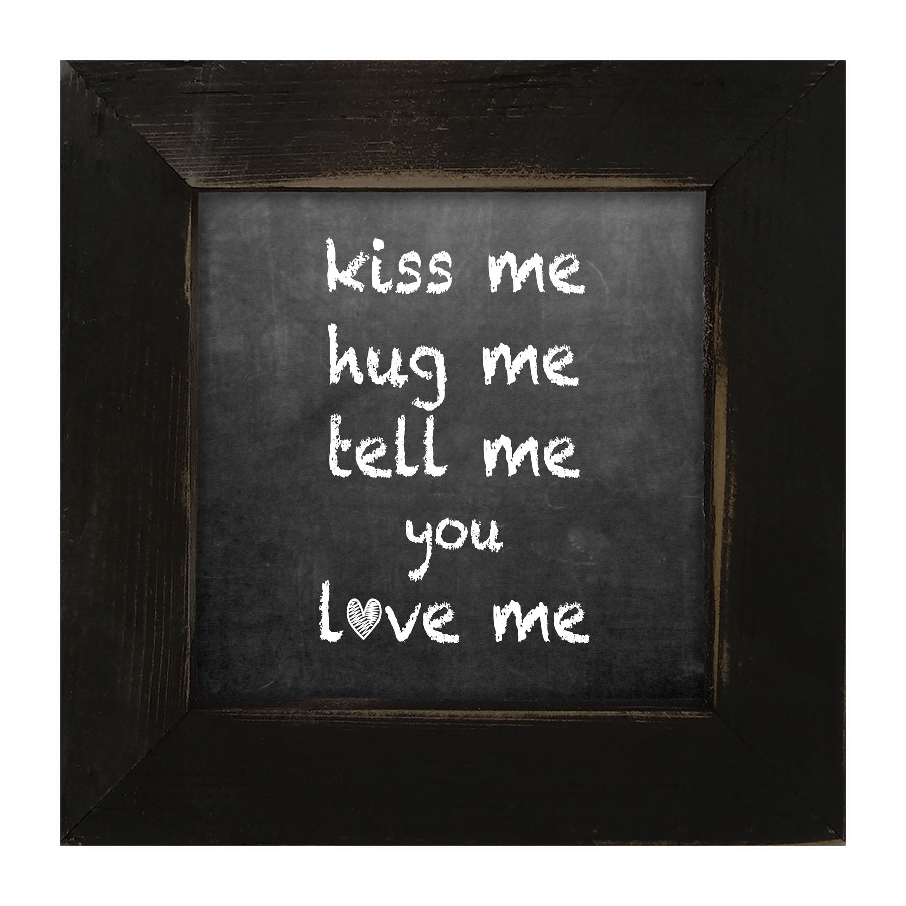 Chalk Kiss Me - Framed art