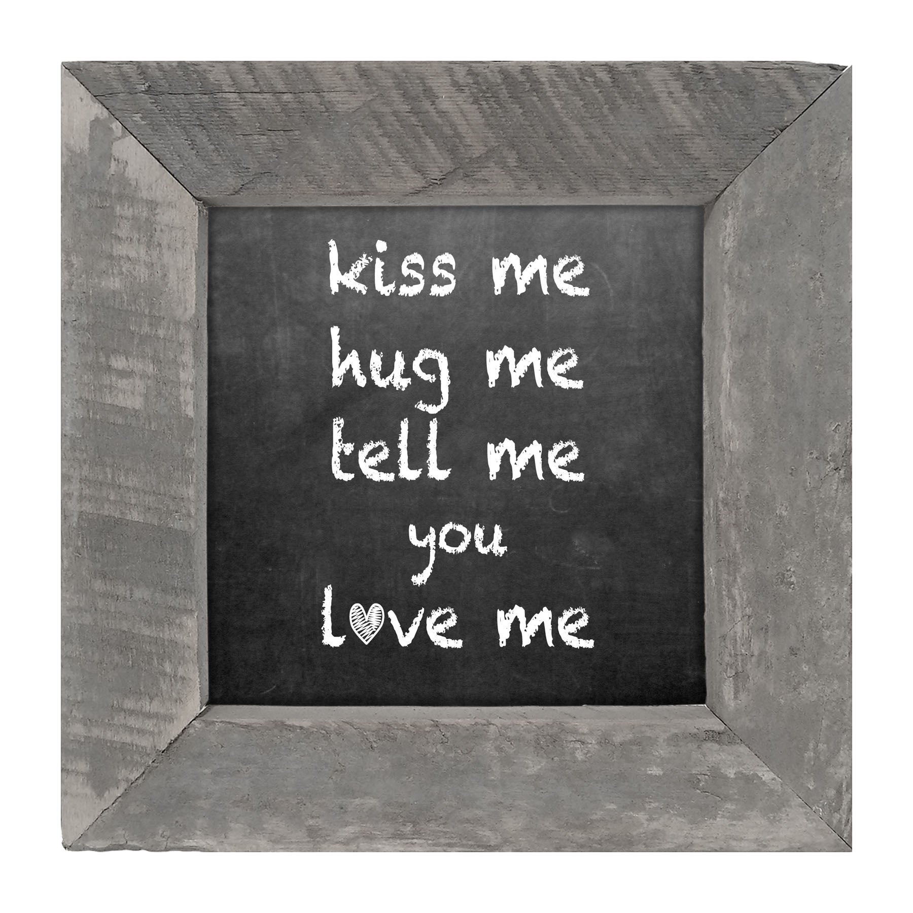 Chalk Kiss Me - Framed art