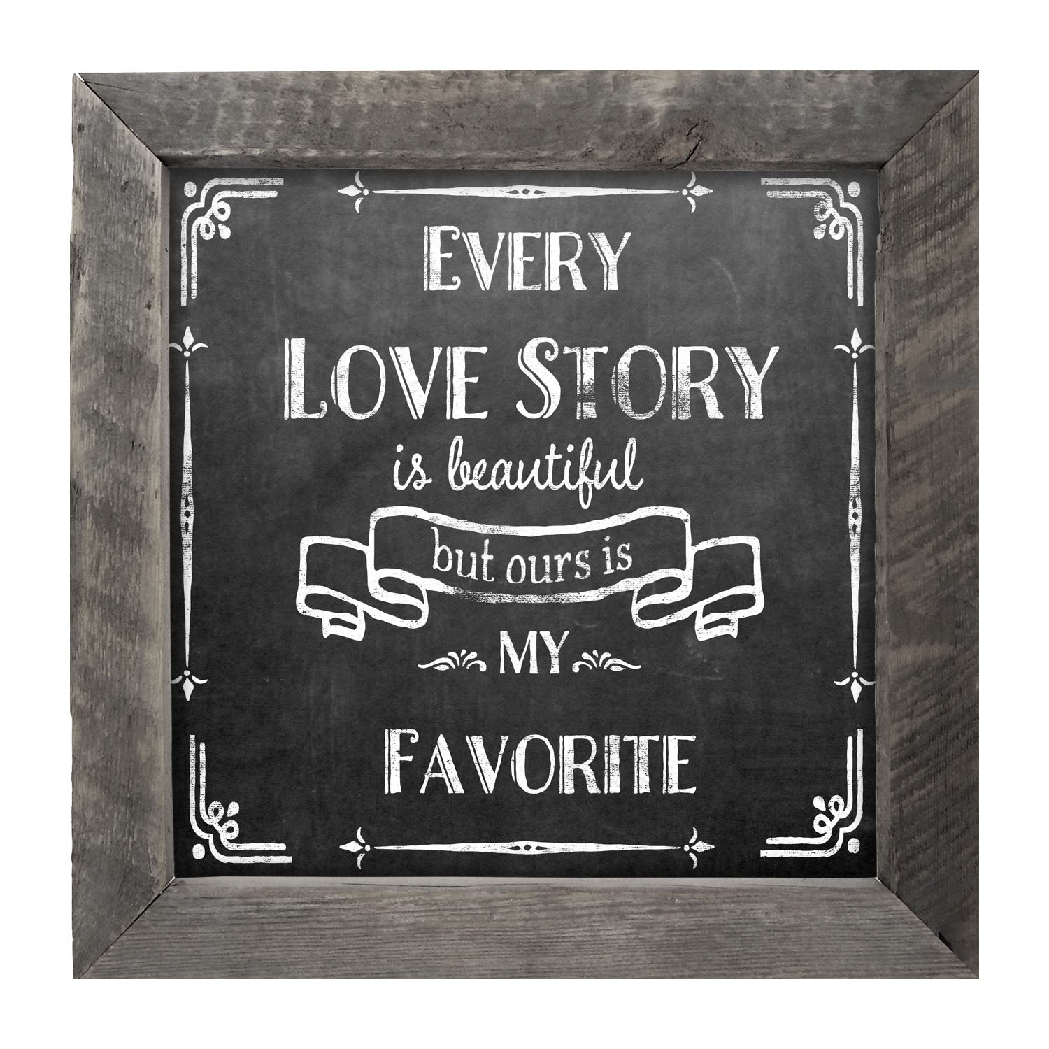 Chalk Every Love Story - Framed art