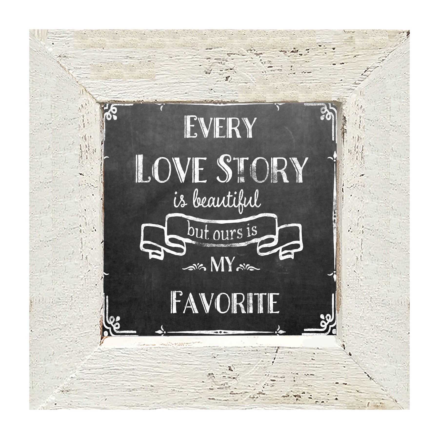 Chalk Every Love Story - Framed art