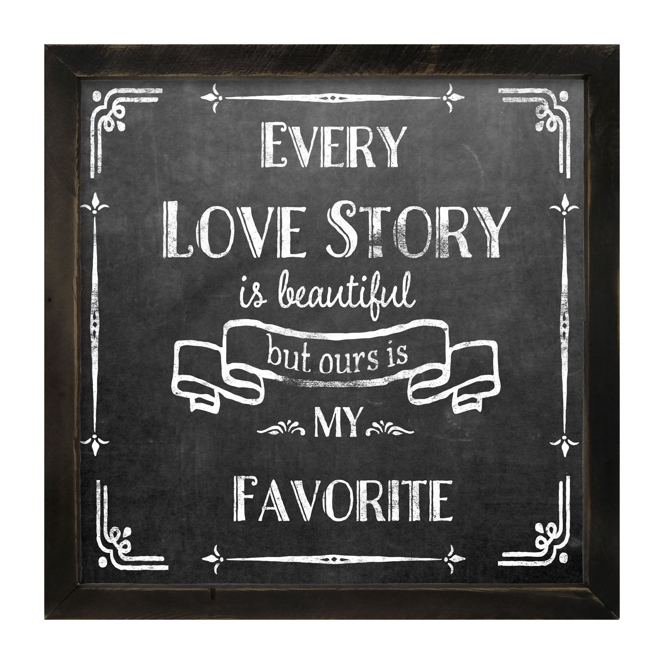 Chalk Every Love Story - Framed art