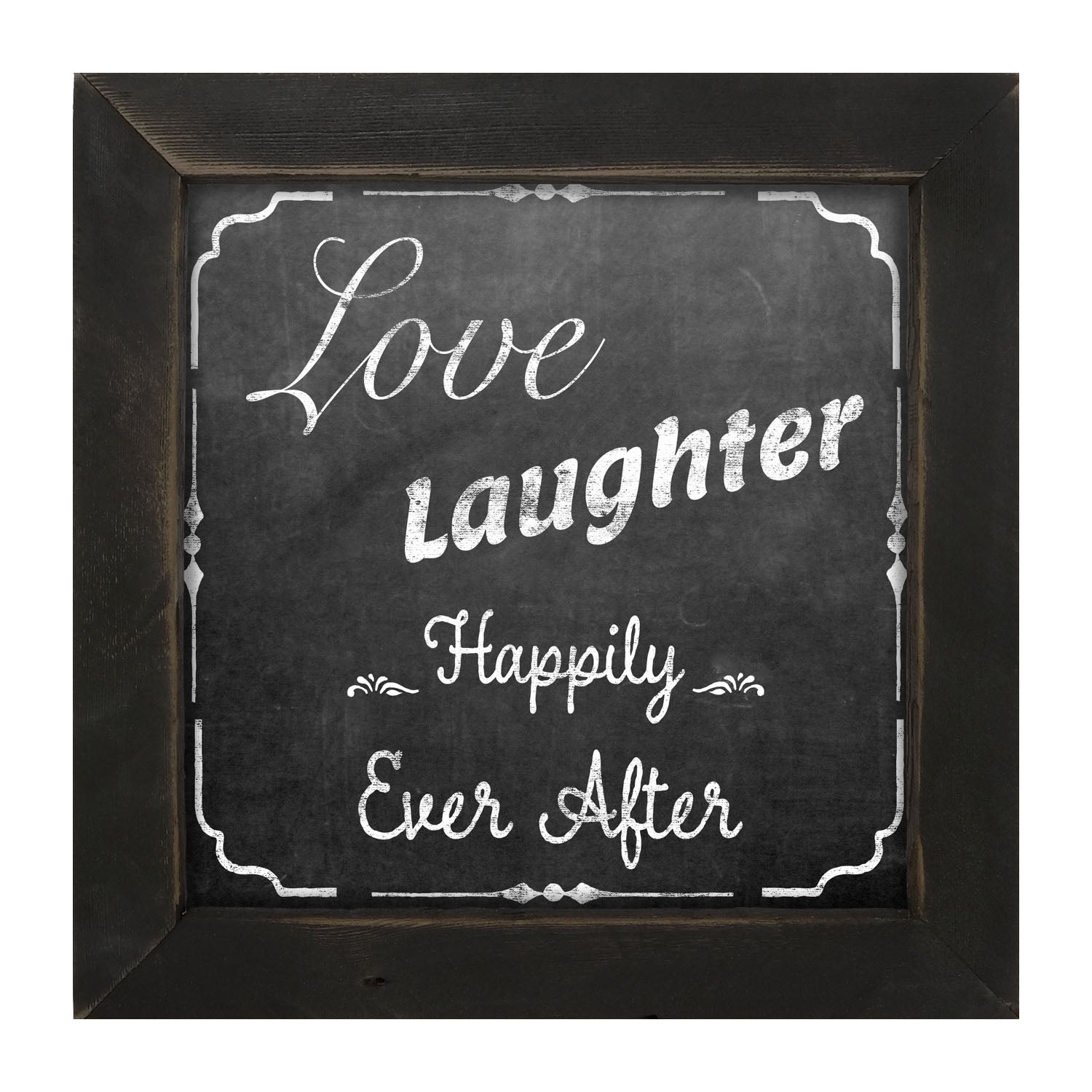 Chalk Love Laughter - Framed art