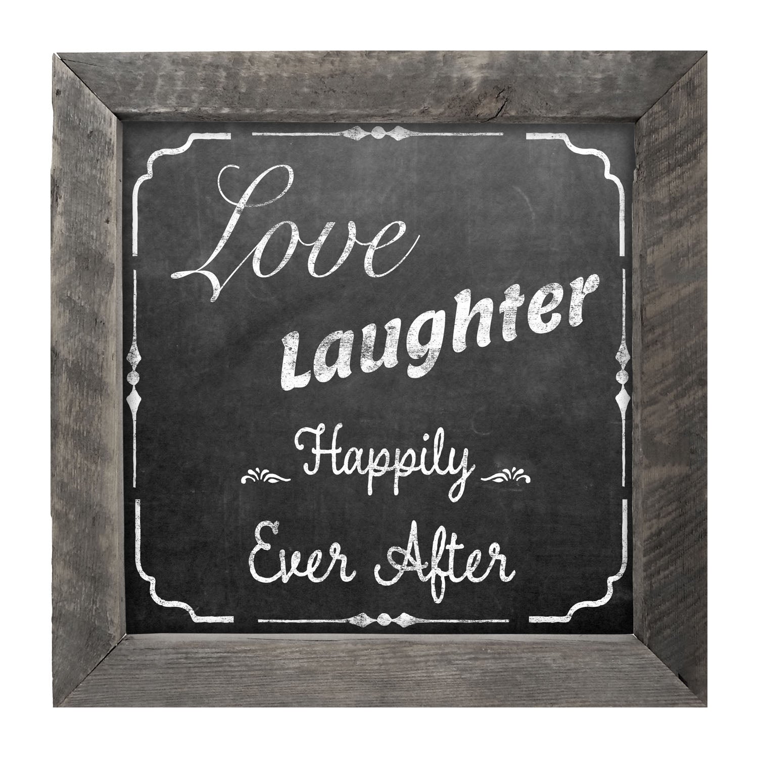 Chalk Love Laughter - Framed art