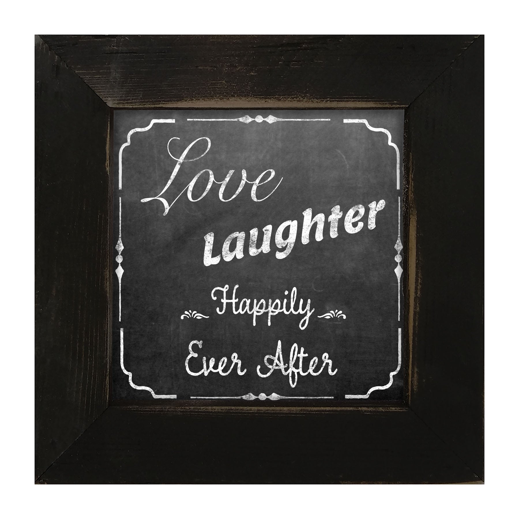 Chalk Love Laughter - Framed art