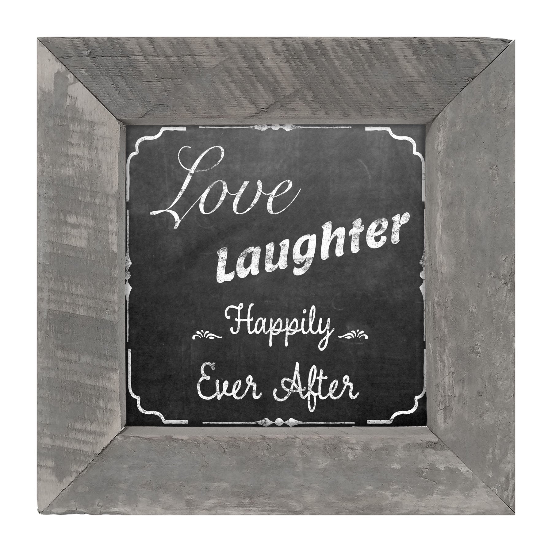 Chalk Love Laughter - Framed art