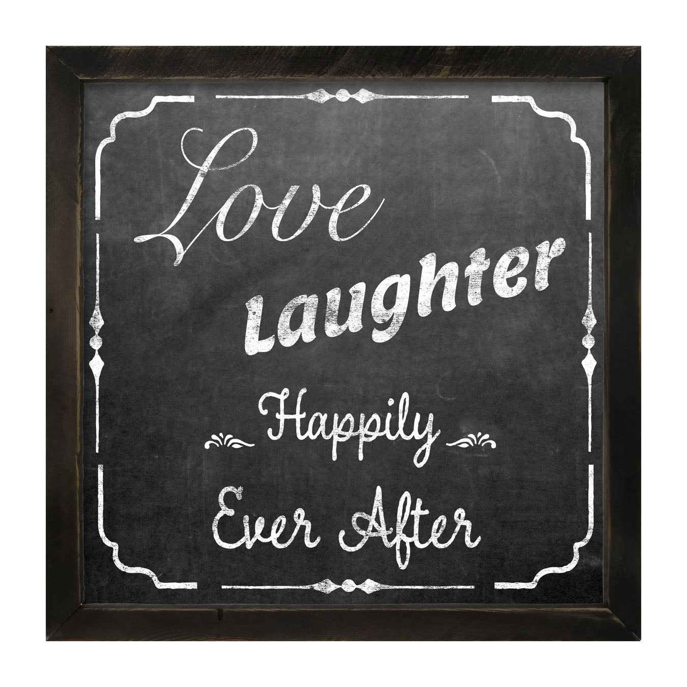 Chalk Love Laughter - Framed art