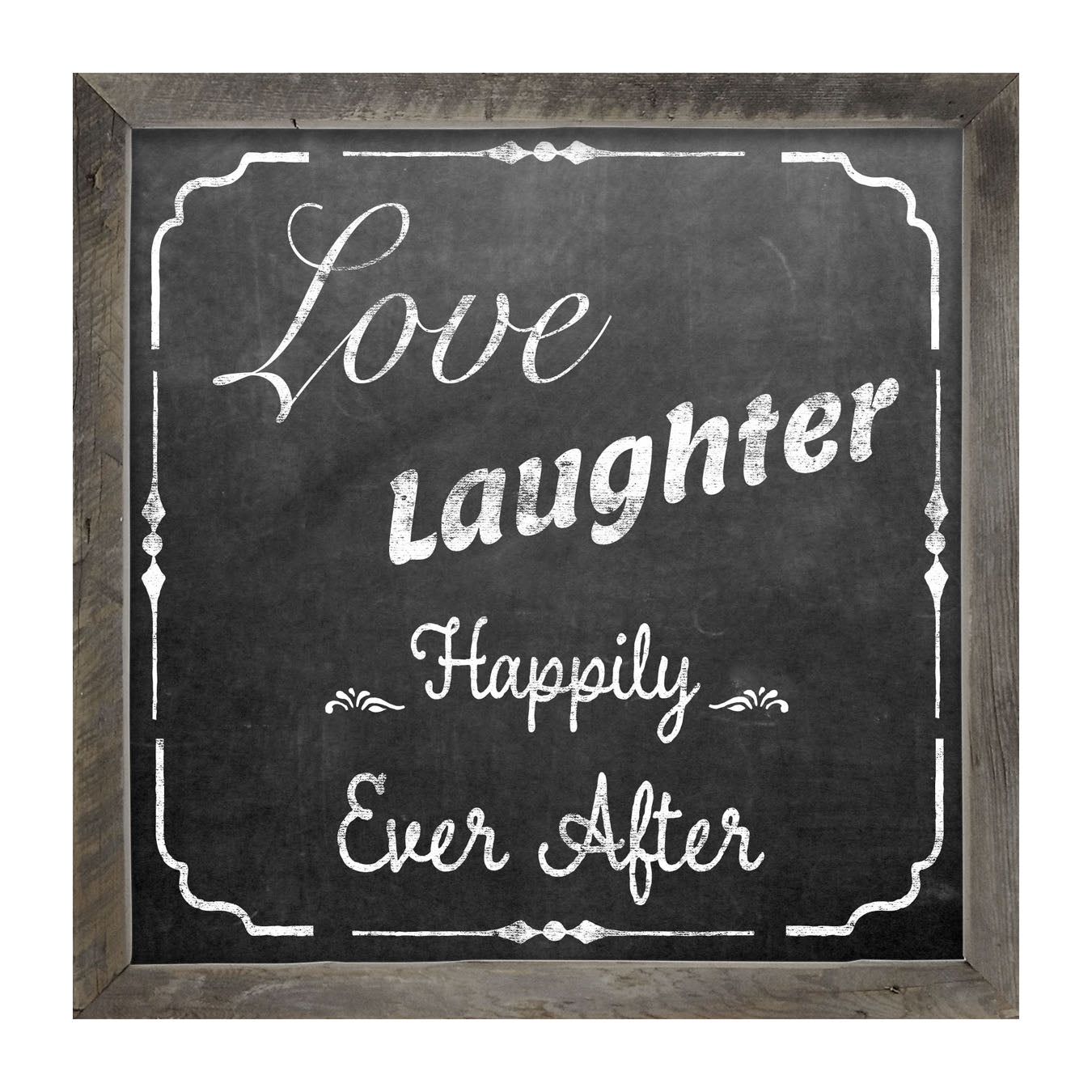 Chalk Love Laughter - Framed art