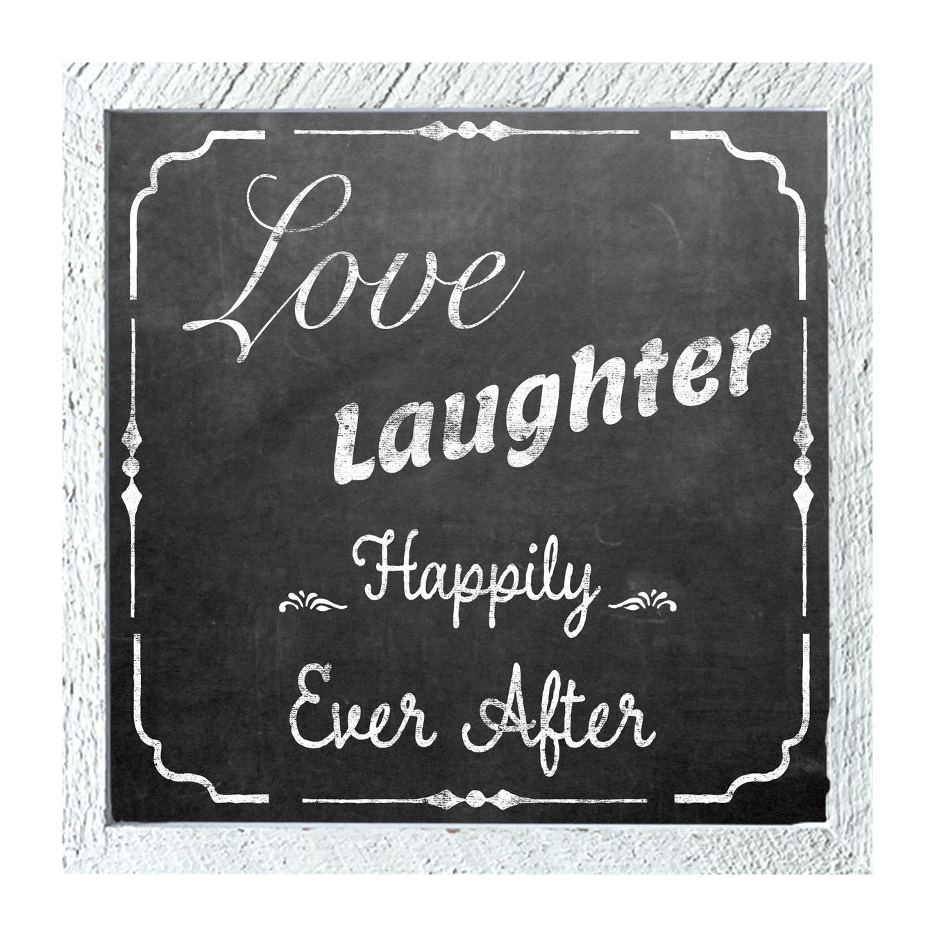 Chalk Love Laughter - Framed art