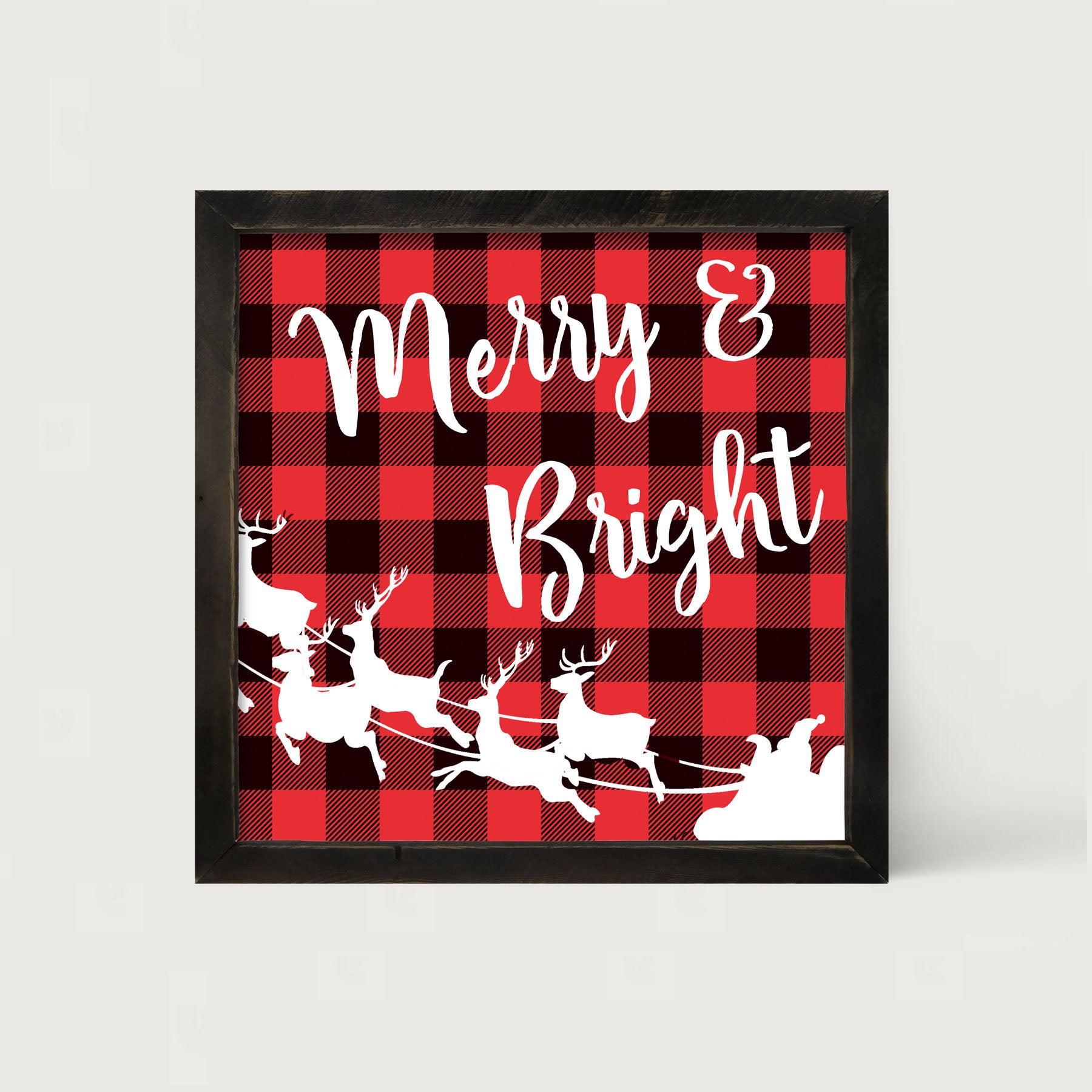 Merry & Bright - Framed art