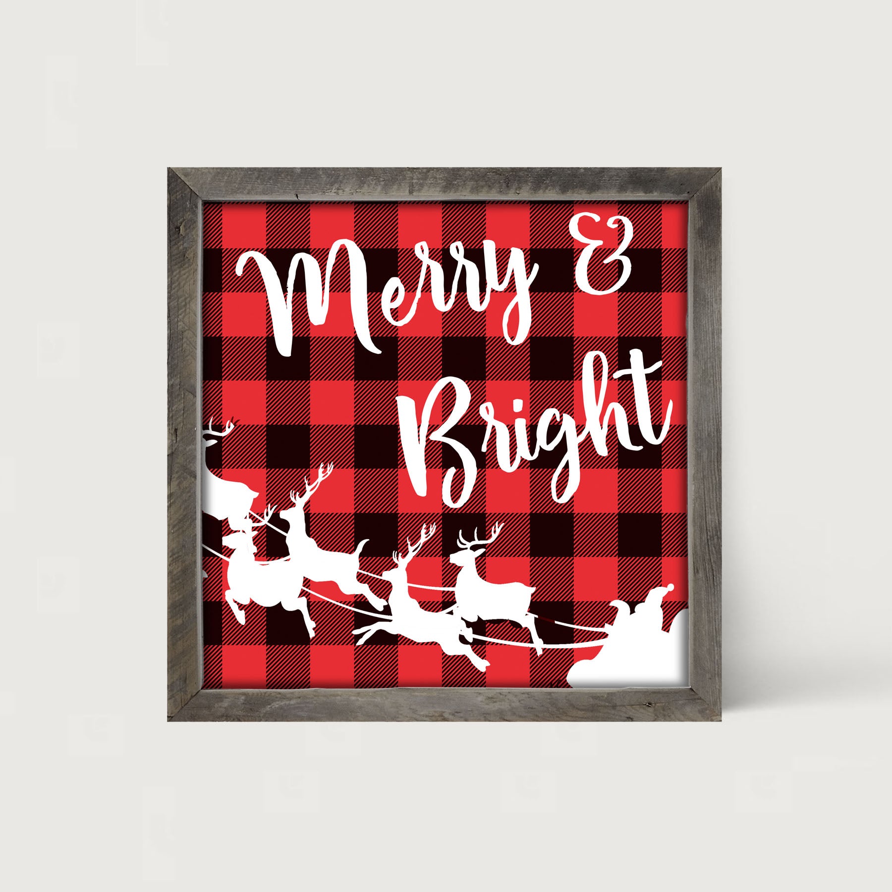 Merry & Bright - Framed art