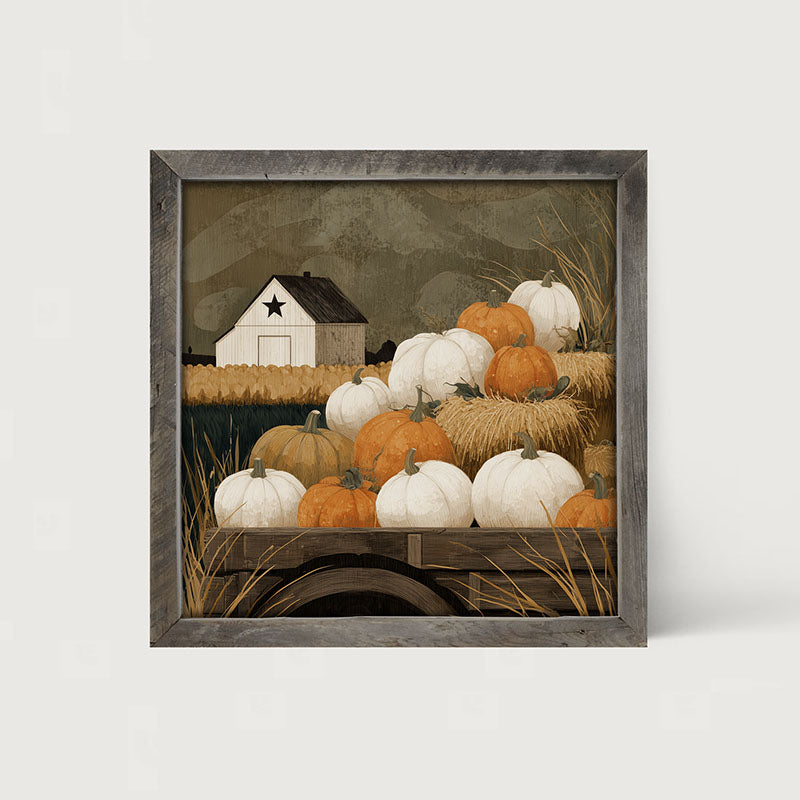 Rustic Wagon with Pumpkins