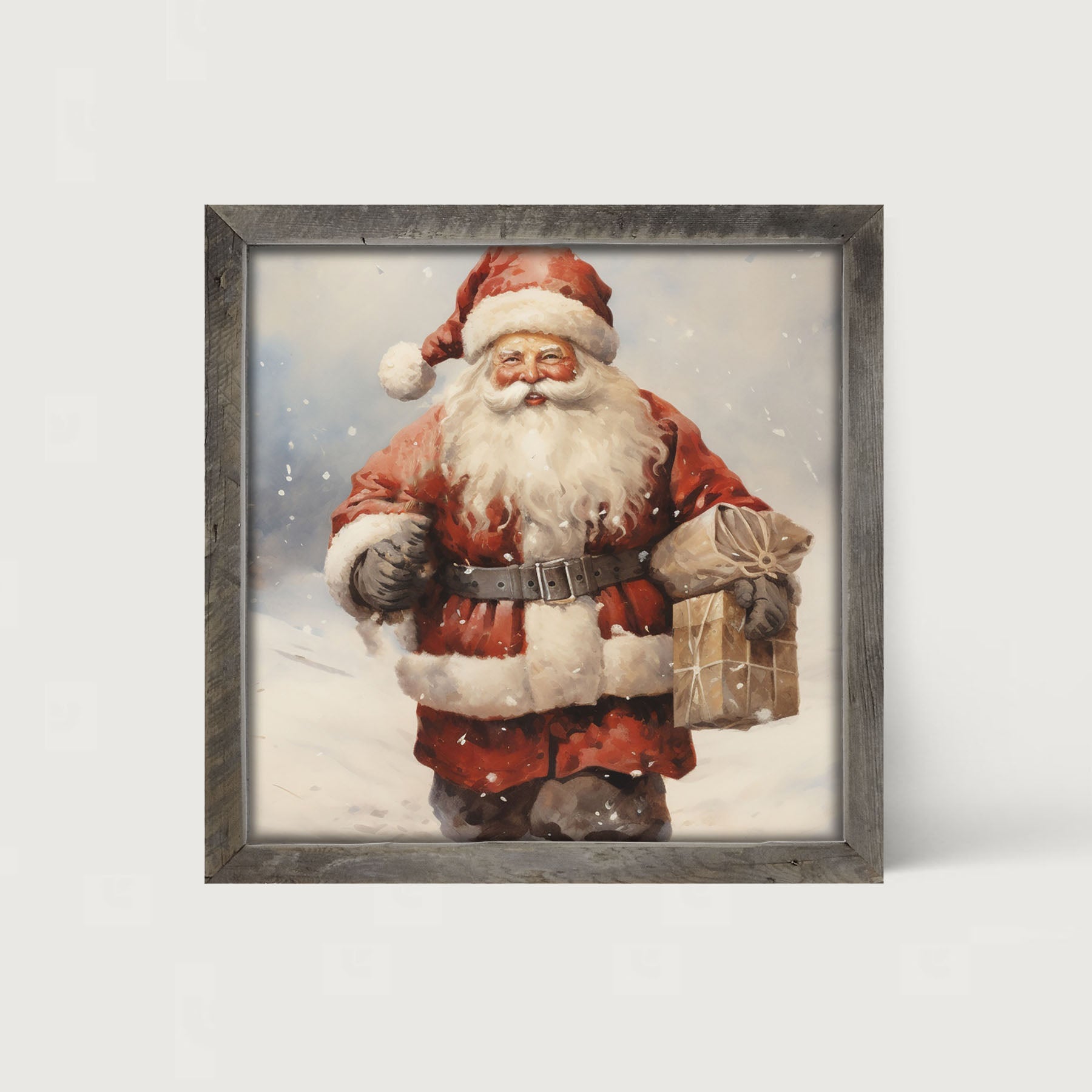 Santa on a mission - Framed art