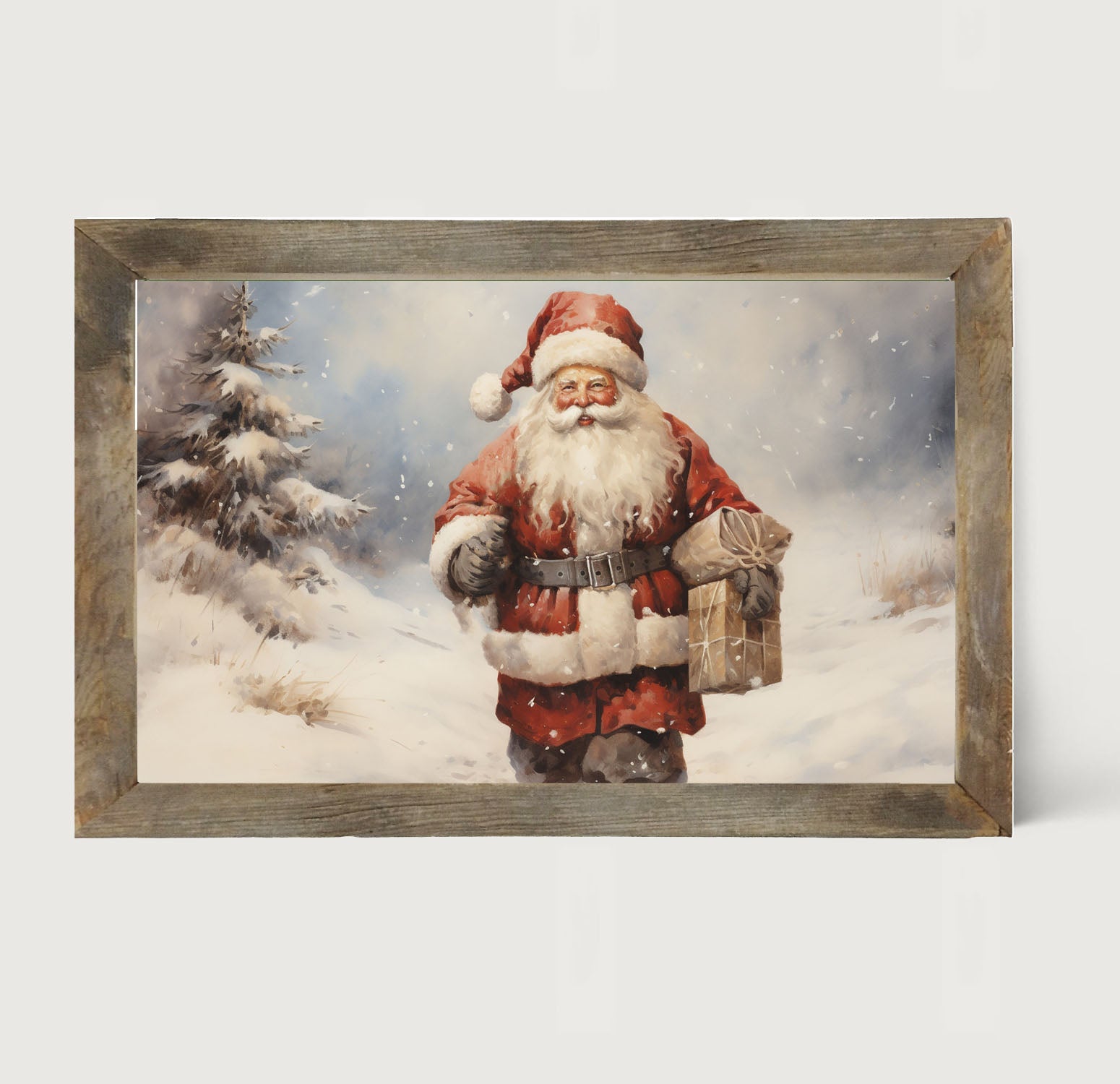 Santa on a mission - Framed art